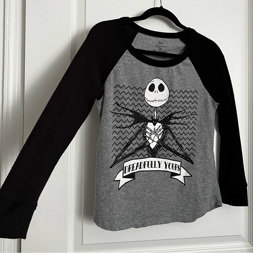 Disney Nightmare Before Christmas Jack Skellington Sleepwear Long-Sleeve Shirt